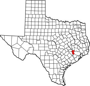 Map Of Texas Highlighting Waller County