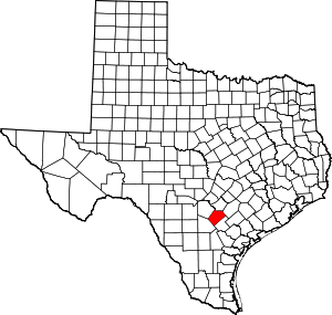 Map Of Texas Highlighting Wilson County