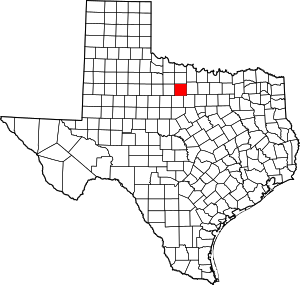 Map Of Texas Highlighting Young County