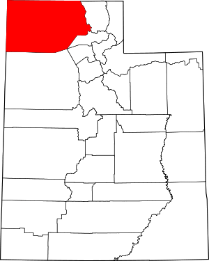 Map Of Utah Highlighting Box Elder County