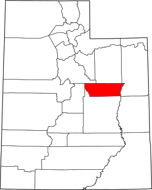 Map Of Utah Highlighting Carbon County