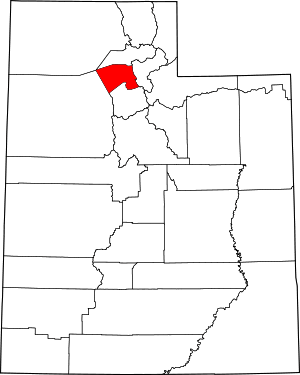 Map Of Utah Highlighting Davis County