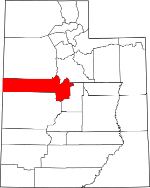 Map Of Utah Highlighting Juab County