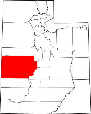 Map Of Utah Highlighting Millard County