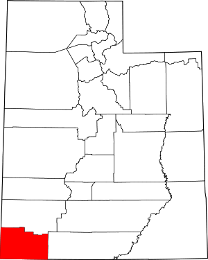 Map Of Utah Highlighting Washington County