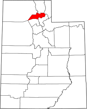 Map Of Utah Highlighting Weber County