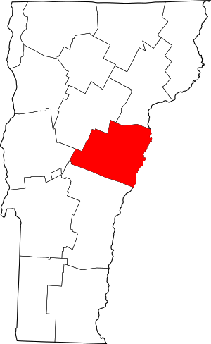 Map Of Vermont Highlighting Orange County