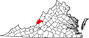 Map Of Virginia Highlighting Alleghany County