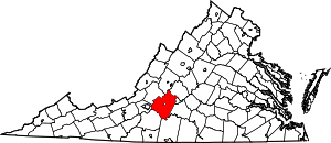 Map Of Virginia Highlighting Bedford County