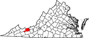 Map Of Virginia Highlighting Bland County