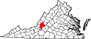 Map Of Virginia Highlighting Botetourt County