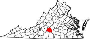 Map Of Virginia Highlighting Campbell County
