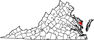 Map Of Virginia Highlighting Lancaster County