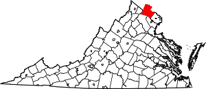 Map Of Virginia Highlighting Loudoun County