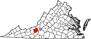 Map Of Virginia Highlighting Montgomery County