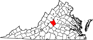 Map Of Virginia Highlighting Nelson County