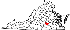 Map Of Virginia Highlighting Nottoway County