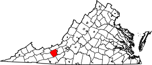 Map Of Virginia Highlighting Pulaski County