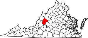 Map Of Virginia Highlighting Rockbridge County