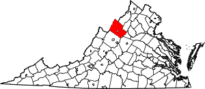 Map Of Virginia Highlighting Rockingham County