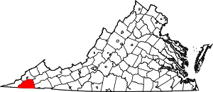 Map Of Virginia Highlighting Scott County