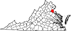 Map Of Virginia Highlighting Stafford County