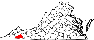 Map Of Virginia Highlighting Washington County