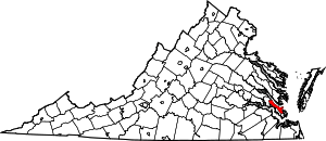 Map Of Virginia Highlighting York County