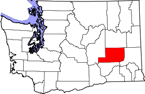 Map Of Washington Highlighting Adams County