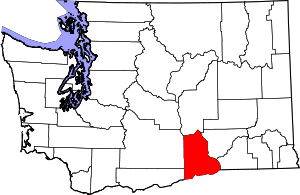 Map Of Washington Highlighting Benton County