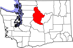 Map Of Washington Highlighting Chelan County