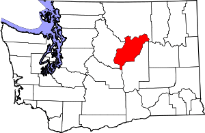 Map Of Washington Highlighting Douglas County