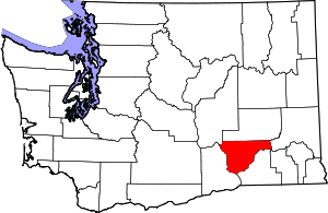 Map Of Washington Highlighting Franklin County