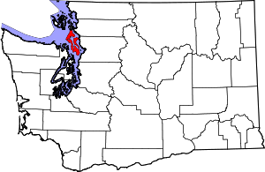 Map Of Washington Highlighting Island County