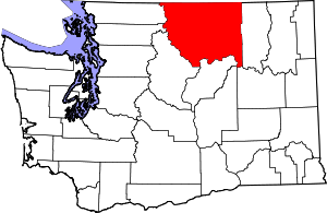 Map Of Washington Highlighting Okanogan County