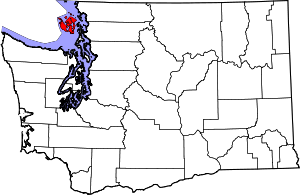 Map Of Washington Highlighting San Juan County