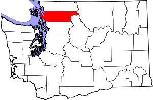 Map Of Washington Highlighting Skagit County