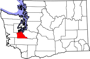 Map Of Washington Highlighting Thurston County