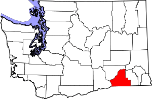 Map Of Washington Highlighting Walla Walla County