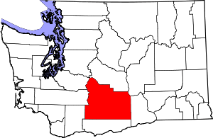 Map Of Washington Highlighting Yakima County