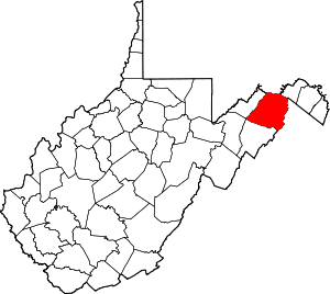 Map Of West Virginia Highlighting Hampshire County