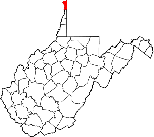 Map Of West Virginia Highlighting Hancock County