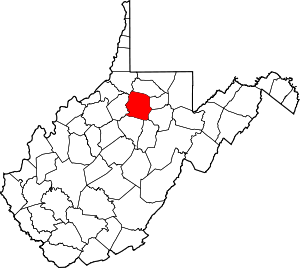 Map Of West Virginia Highlighting Harrison County