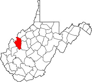 Map Of West Virginia Highlighting Jackson County