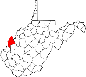 Map Of West Virginia Highlighting Mason County