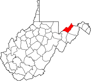 Map Of West Virginia Highlighting Mineral County