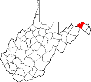 Map Of West Virginia Highlighting Morgan County