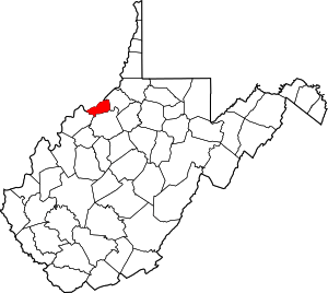 Map Of West Virginia Highlighting Pleasants County