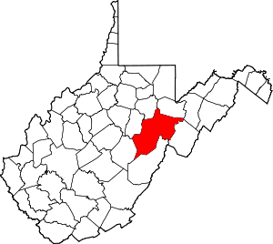 Map Of West Virginia Highlighting Randolph County