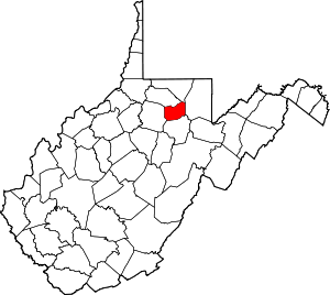 Map Of West Virginia Highlighting Taylor County